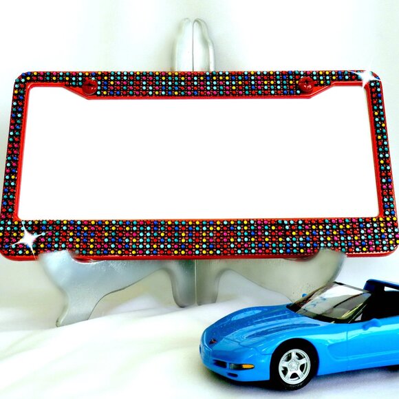 Red Metal License Frame Multi Color Standard Frame for US Car Accessor…..225 - Picture 1 of 2